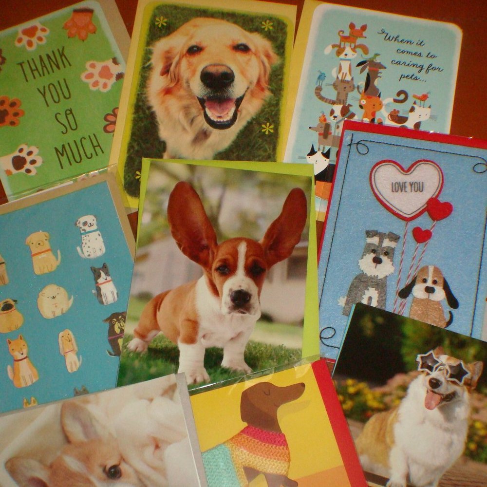 Assorted bundle Hallmark greeting cards with Dogs